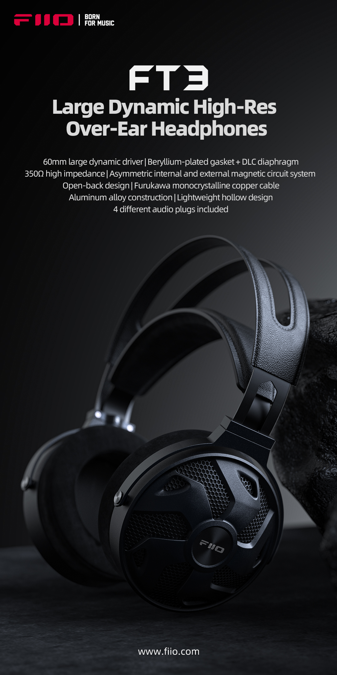 FiiO's Large Dynamic High-Res Over-Ear Headphones FT3 Is