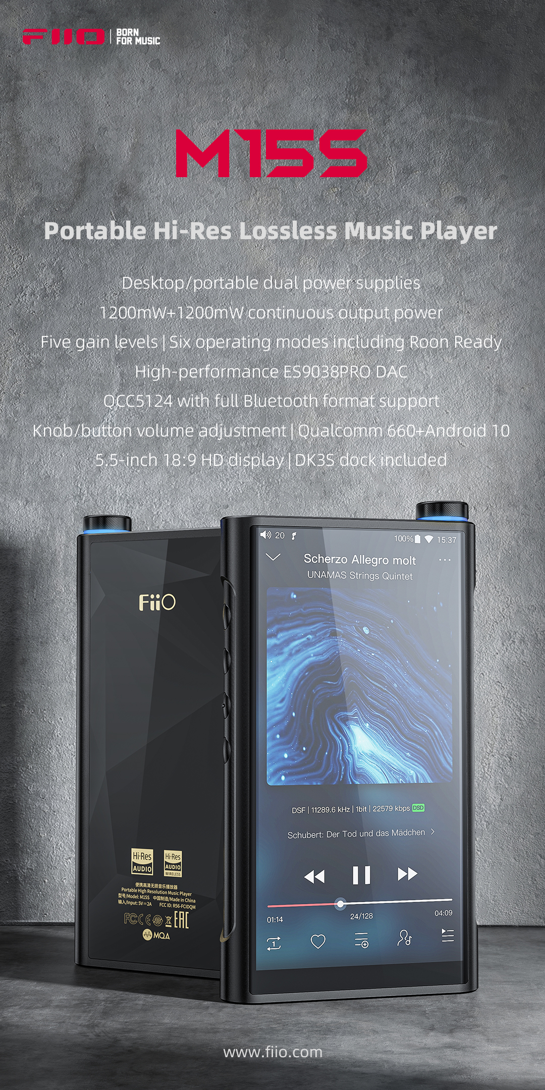 FiiO's Pocket Desktop-Level Music Player M15S Is Officially