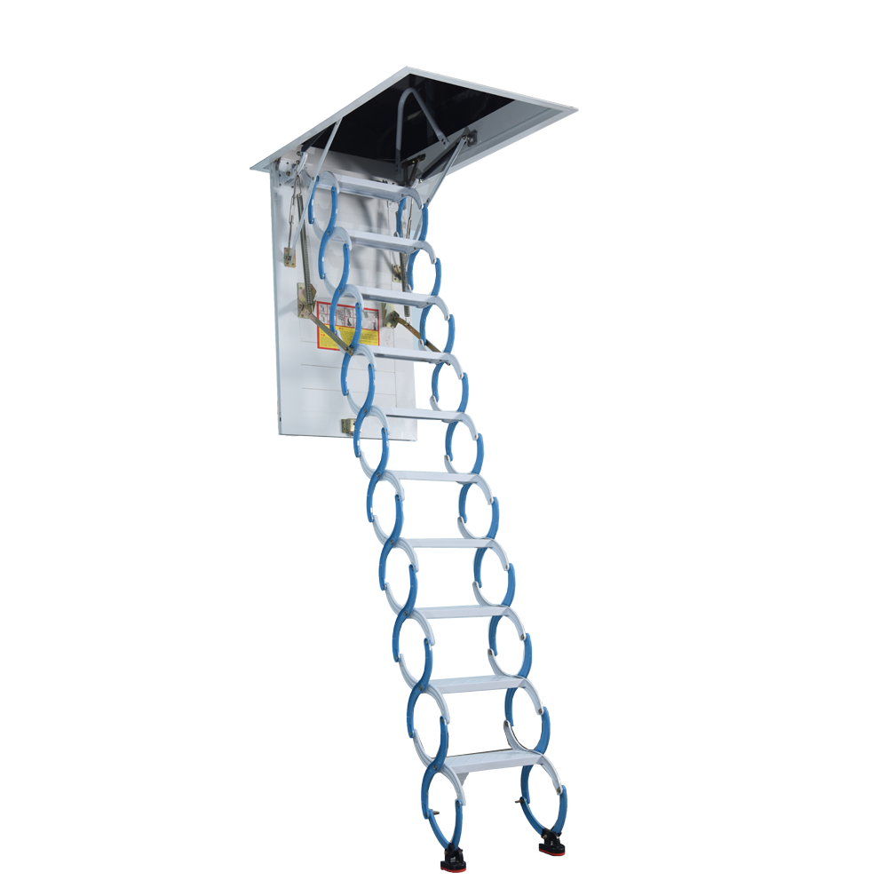 Aluminium & Magnesium Alloy Loft Ladder Blue Color Gt-al01-gyptek 