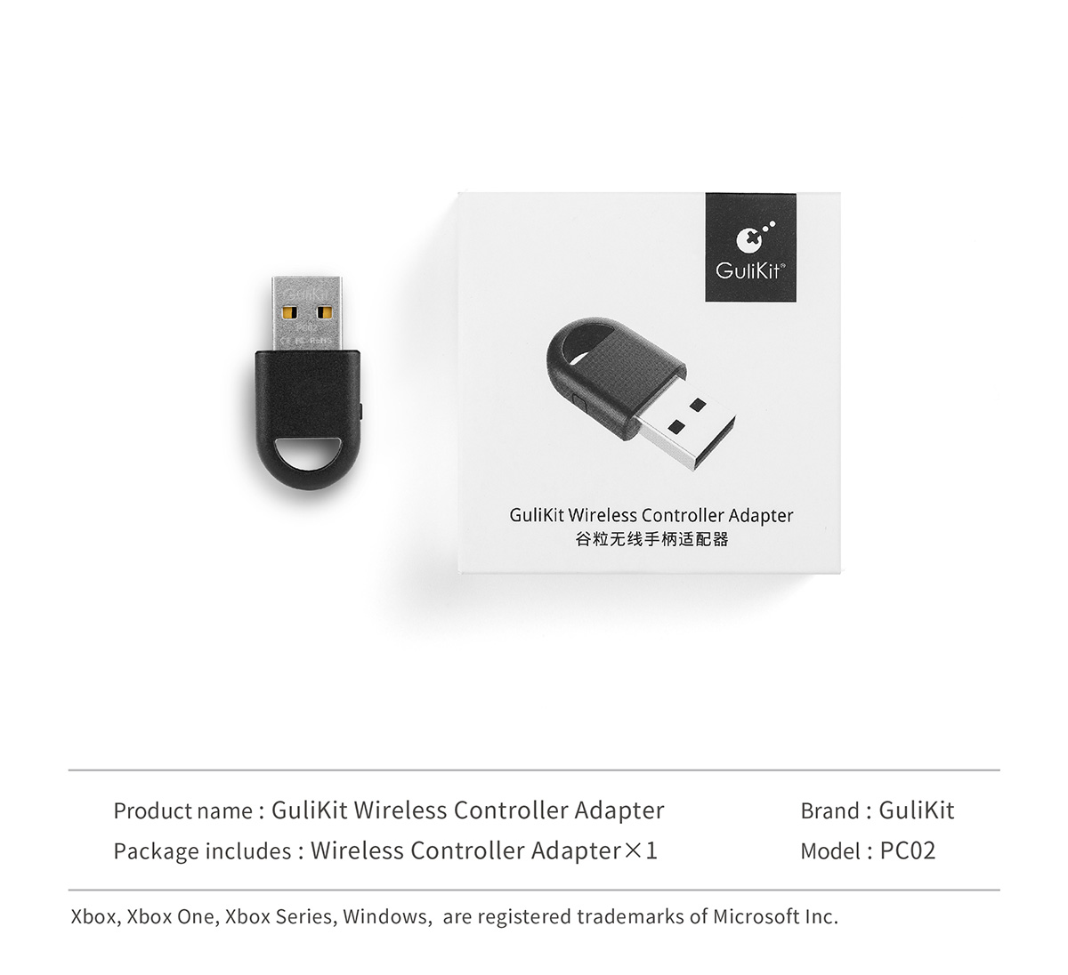 2.4G PC Wireless Adapter USB Receiver For Xbox One Wireless Controller  Adapter for Windows 7/
